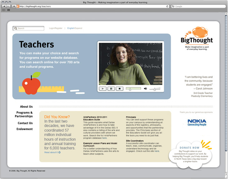 <h4>Interior pages were reached by zooming in through doorways in the homepage illustration.</h4>